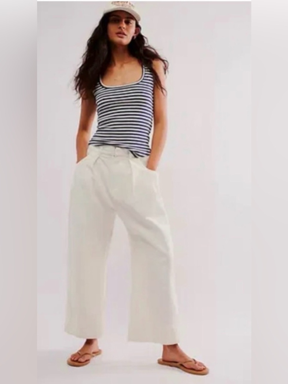 NWT FREE PEOPLE Sweet Talk Chino Pant in Snowbell, size 12